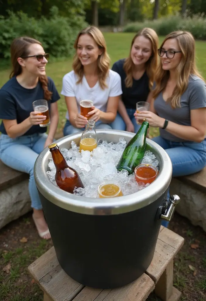 30 Beer Garden Ideas Perfect for Hosting Friends Outdoors 12 30 Beer Garden Ideas Perfect for Hosting Friends Outdoors - 12. Portable Beer Cooler