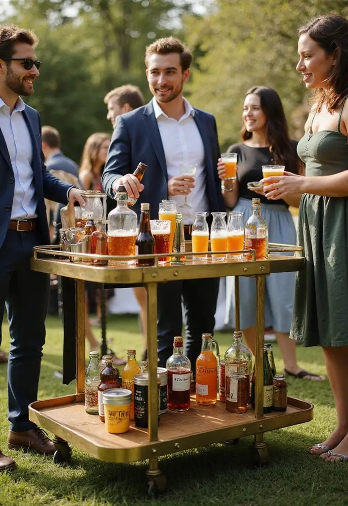 30 Beer Garden Ideas Perfect for Hosting Friends Outdoors 14 30 Beer Garden Ideas Perfect for Hosting Friends Outdoors - 14. Outdoor Bar Cart