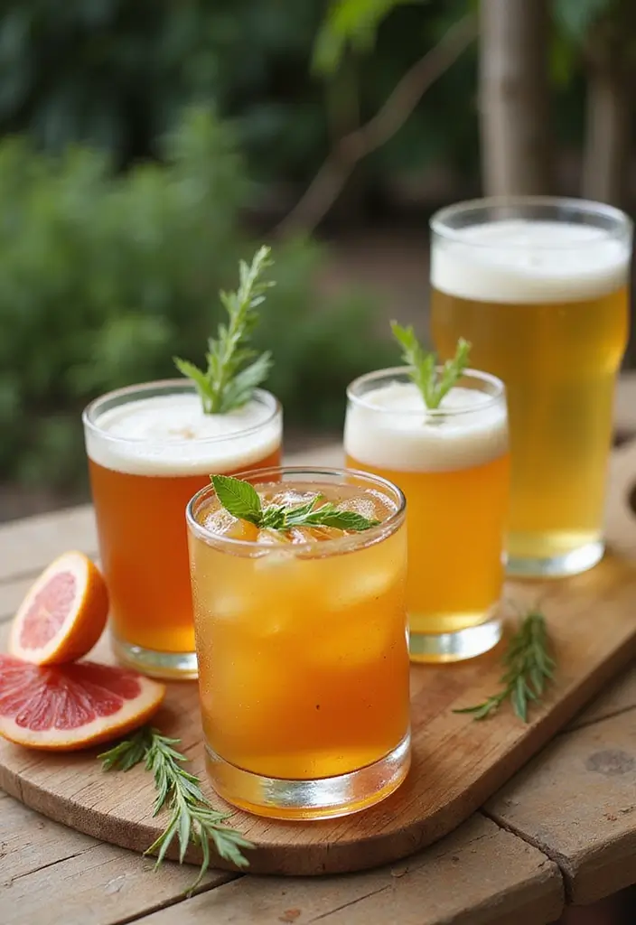 30 Beer Garden Ideas Perfect for Hosting Friends Outdoors 16 30 Beer Garden Ideas Perfect for Hosting Friends Outdoors - 16. Herb-Infused Beer Cocktails