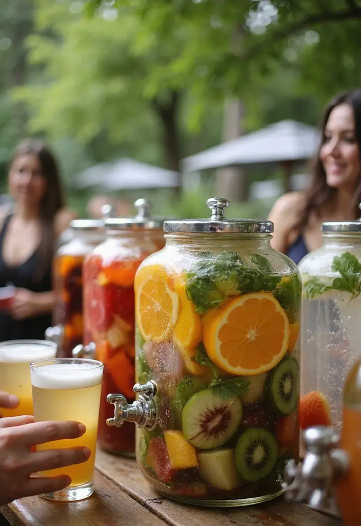 30 Beer Garden Ideas Perfect for Hosting Friends Outdoors 20 30 Beer Garden Ideas Perfect for Hosting Friends Outdoors - 20. Timely Refreshments with Infused Water