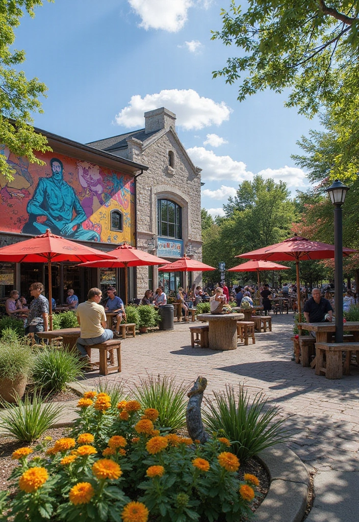 30 Beer Garden Ideas Perfect for Hosting Friends Outdoors 28 30 Beer Garden Ideas Perfect for Hosting Friends Outdoors - 28. Incorporate Local Art
