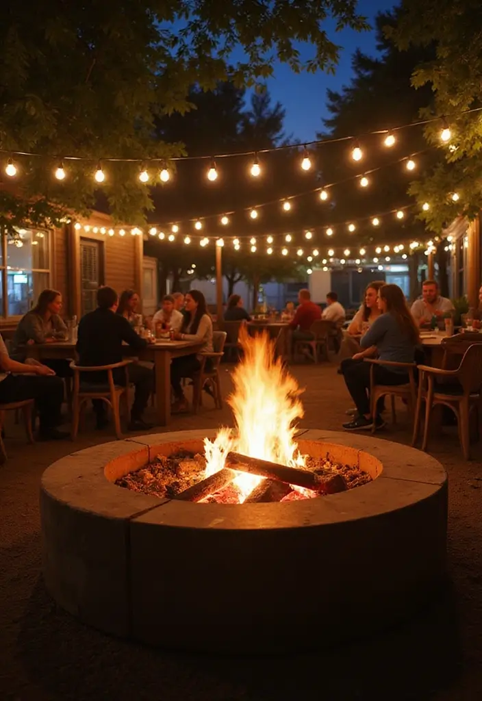 30 Beer Garden Ideas Perfect for Hosting Friends Outdoors 5 30 Beer Garden Ideas Perfect for Hosting Friends Outdoors - 5. Fire Pit for Cozy Nights