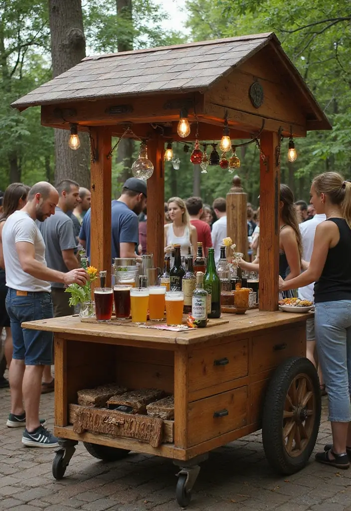 30 Beer Garden Ideas Perfect for Hosting Friends Outdoors 8 30 Beer Garden Ideas Perfect for Hosting Friends Outdoors - 8. Unique Drink Station