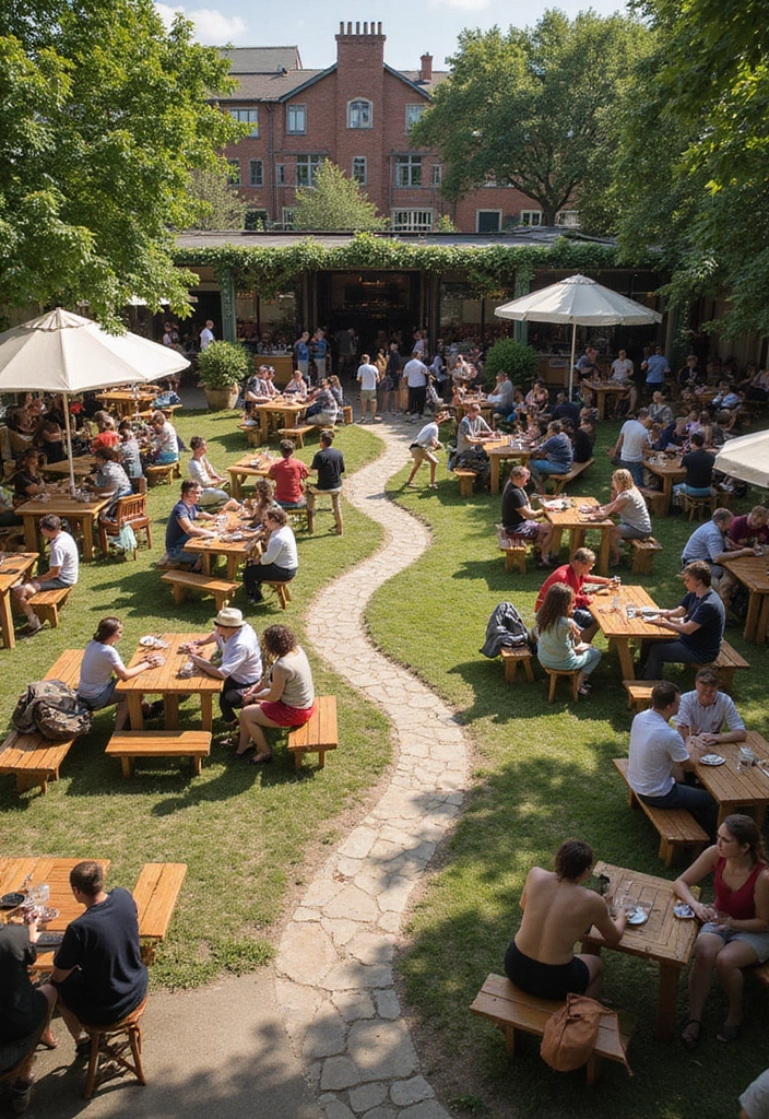 30 Beer Garden Ideas Perfect for Hosting Friends Outdoors 9 30 Beer Garden Ideas Perfect for Hosting Friends Outdoors - 9. Create Zones for Different Activities