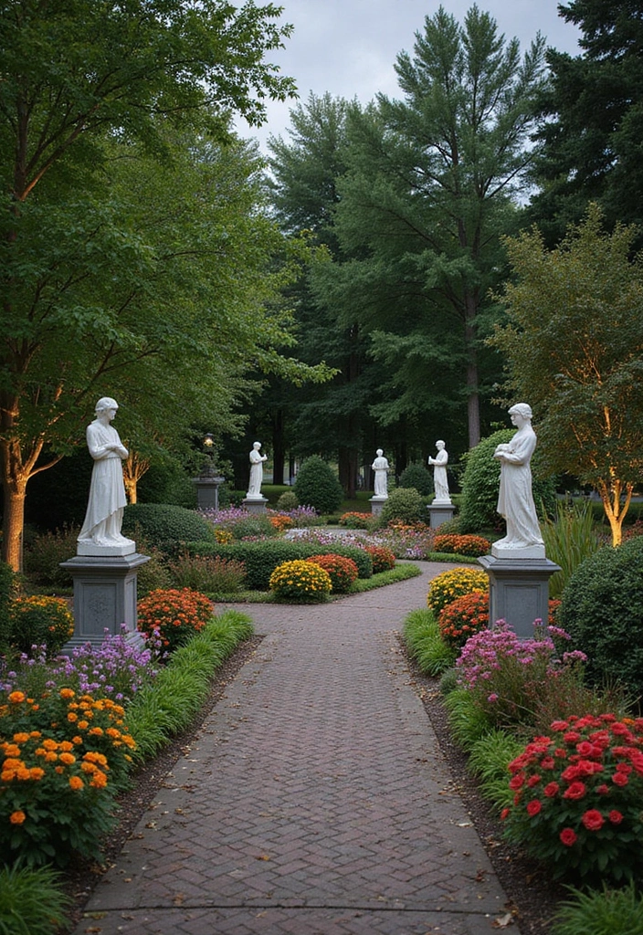 30 Bloxburg Garden Ideas for Gamers Who Love Creativity 17 30 Bloxburg Garden Ideas for Gamers Who Love Creativity - 17. Artistic Sculptures and Statues