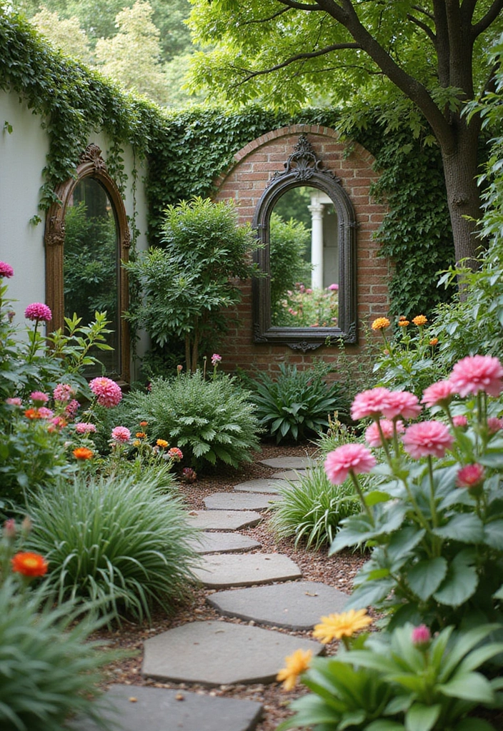 30 Corner Garden Ideas That Make Use of Every Space 11 30 Corner Garden Ideas That Make Use of Every Space - 11. Use of Mirrors