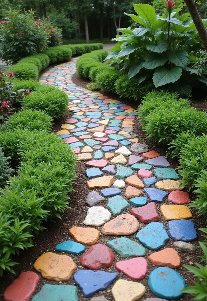 30 Corner Garden Ideas That Make Use of Every Space 12 30 Corner Garden Ideas That Make Use of Every Space - 12. Colorful Mosaic Paths