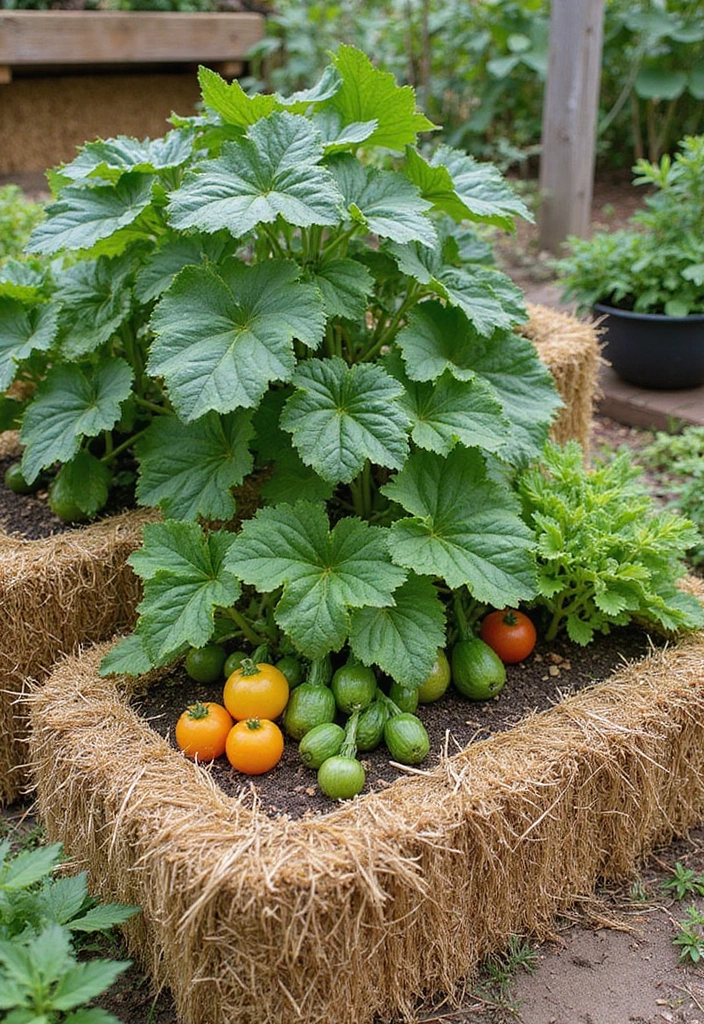 30 Corner Garden Ideas That Make Use of Every Space 18 30 Corner Garden Ideas That Make Use of Every Space - 18. Vertical Straw Bale Gardens