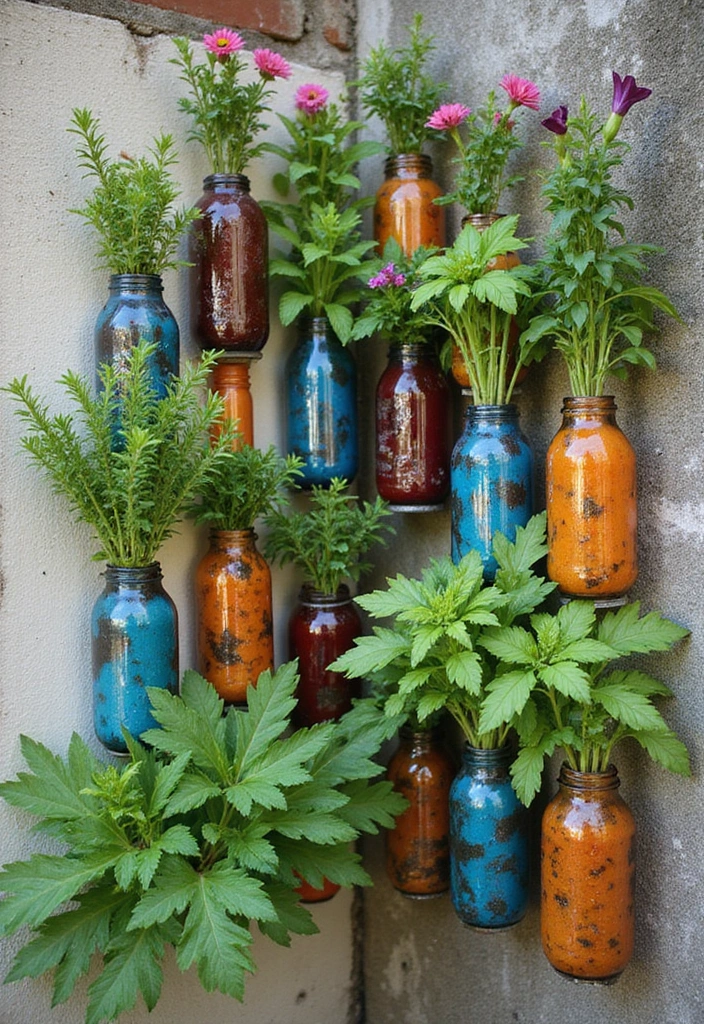 30 Corner Garden Ideas That Make Use of Every Space 24 30 Corner Garden Ideas That Make Use of Every Space - 24. Vertical Gardening with Recycled Bottles