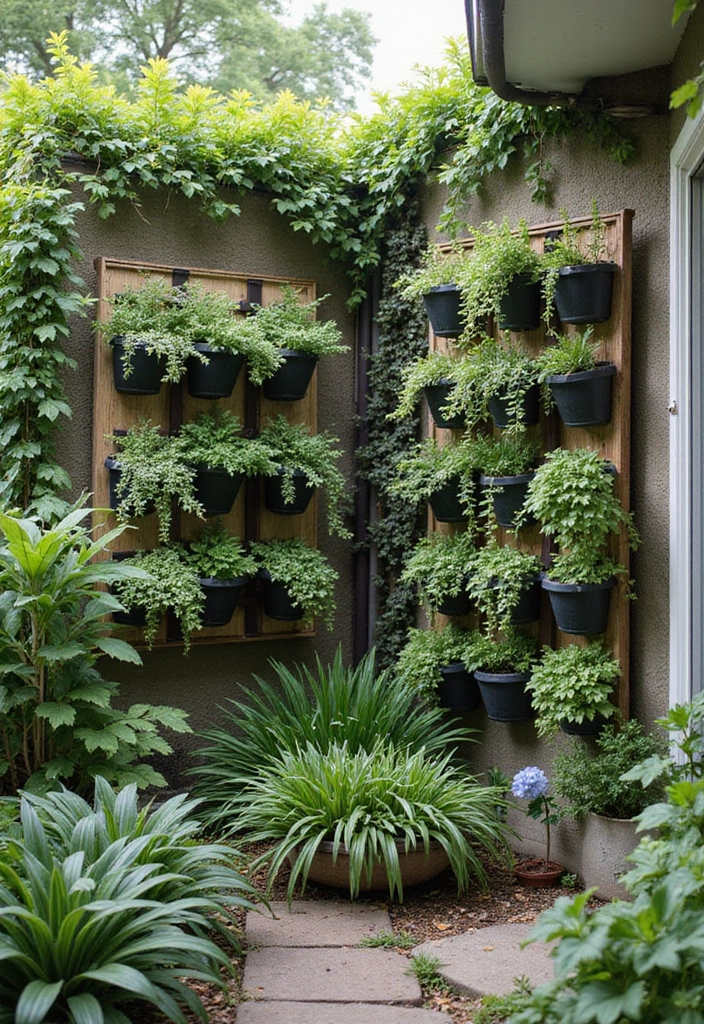 30 Corner Garden Ideas That Make Use of Every Space 25 30 Corner Garden Ideas That Make Use of Every Space - 25. Vertical Plant Hangers