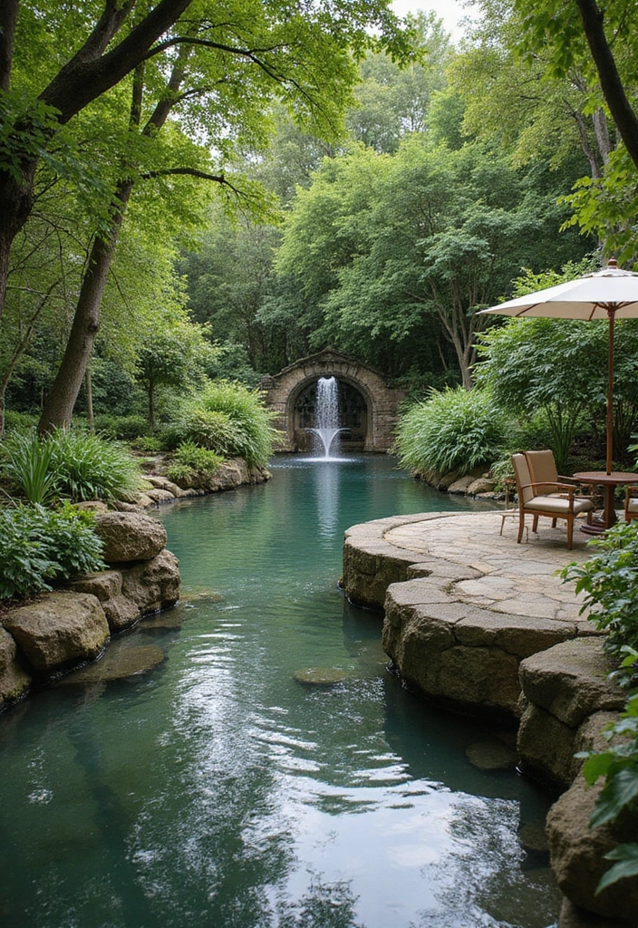 30 Cozy Garden Sitting Areas You’ll Never Want to Leave 13 30 Cozy Garden Sitting Areas You’ll Never Want to Leave - 13. Tranquil Water Garden