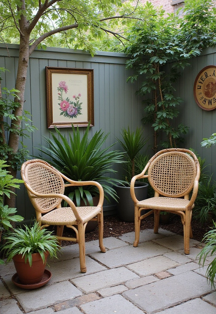 30 Cozy Garden Sitting Areas You’ll Never Want to Leave 29 30 Cozy Garden Sitting Areas You’ll Never Want to Leave - 29. Artistic Outdoor Seating