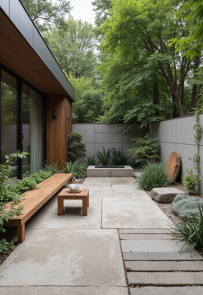 30 Cozy Garden Sitting Areas You’ll Never Want to Leave 4 30 Cozy Garden Sitting Areas You’ll Never Want to Leave - 4. Minimalist Zen Zone