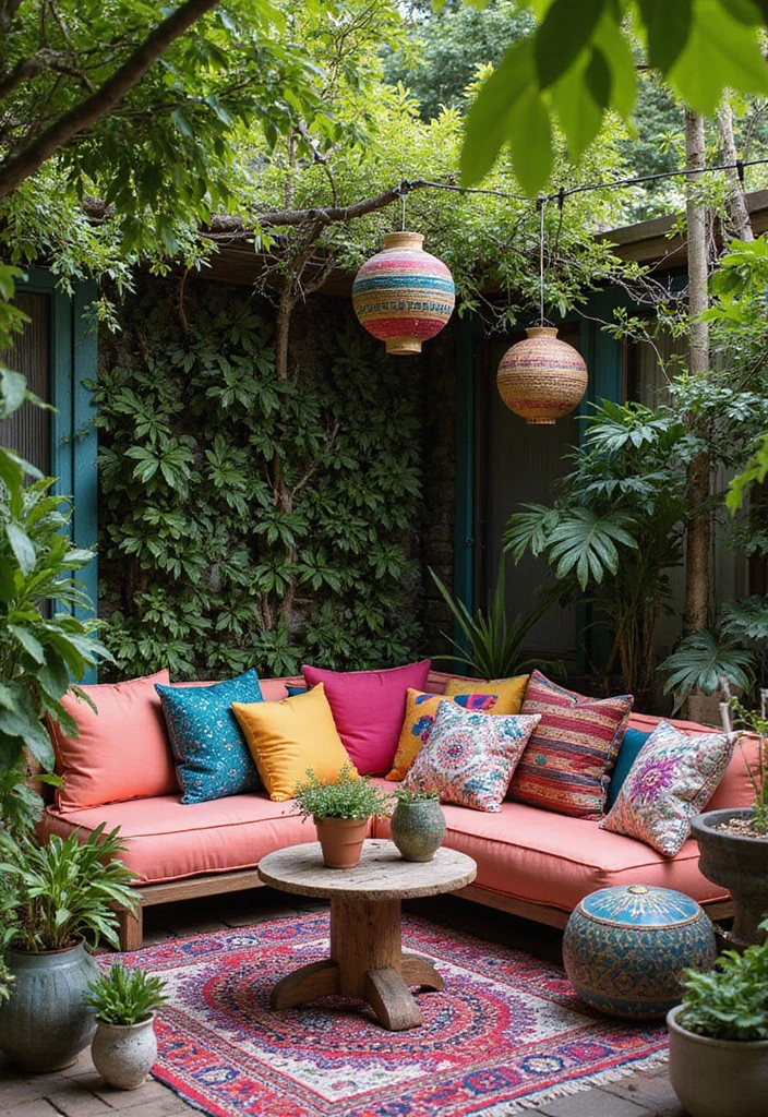 30 Cozy Garden Sitting Areas You’ll Never Want to Leave 5 30 Cozy Garden Sitting Areas You’ll Never Want to Leave - 5. Bohemian Paradise