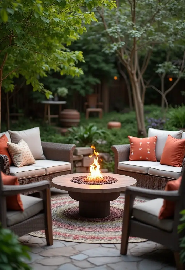 30 Cozy Garden Sitting Areas You’ll Never Want to Leave 6 30 Cozy Garden Sitting Areas You’ll Never Want to Leave - 6. Cozy Corner with a Fire Pit