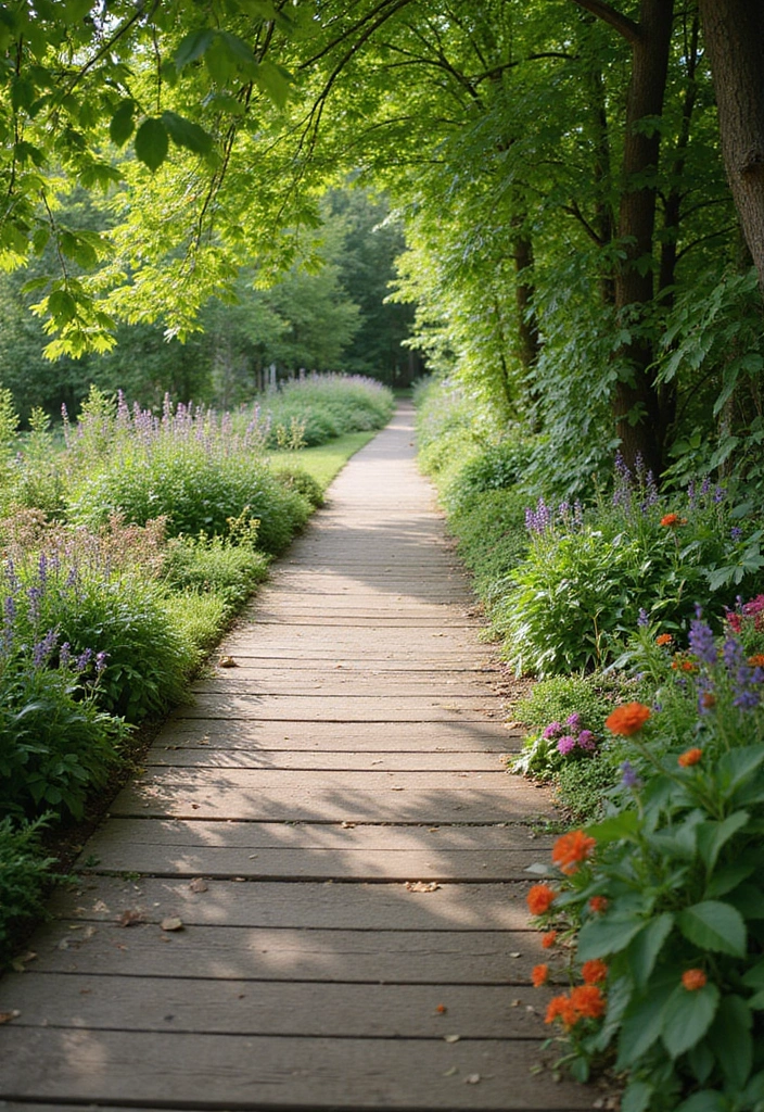 30 Creative Garden Path Ideas That Lead to Pure Beauty 1 30 Creative Garden Path Ideas That Lead to Pure Beauty - 1. Recycled Wood Plank Pathways