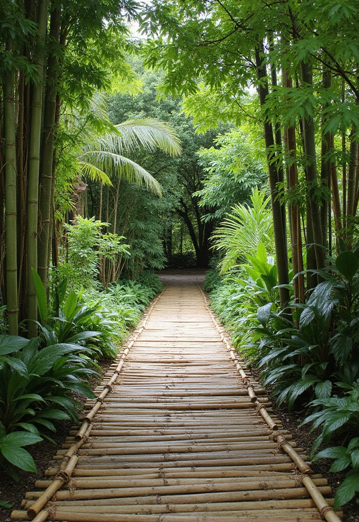 30 Creative Garden Path Ideas That Lead to Pure Beauty 12 30 Creative Garden Path Ideas That Lead to Pure Beauty - 12. Natural Bamboo Pathways