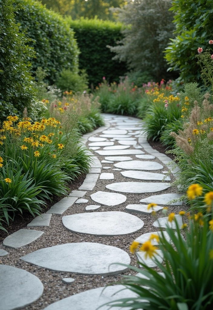 30 Creative Garden Path Ideas That Lead to Pure Beauty 14 30 Creative Garden Path Ideas That Lead to Pure Beauty - 14. Concrete Garden Paths