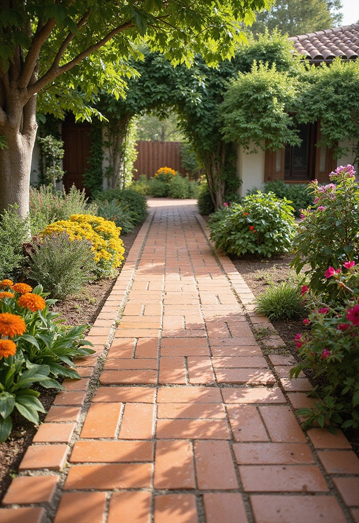 30 Creative Garden Path Ideas That Lead to Pure Beauty 16 30 Creative Garden Path Ideas That Lead to Pure Beauty - 16. Terracotta Tile Walks