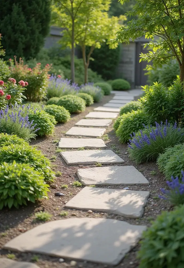 30 Creative Garden Path Ideas That Lead to Pure Beauty 18 30 Creative Garden Path Ideas That Lead to Pure Beauty - 18. Sandstone Slab Paths