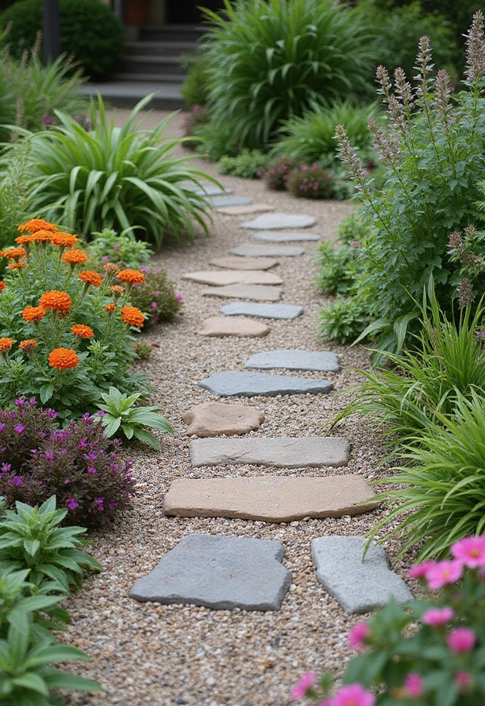 30 Creative Garden Path Ideas That Lead to Pure Beauty 2 30 Creative Garden Path Ideas That Lead to Pure Beauty - 2. Stone and Gravel Mix