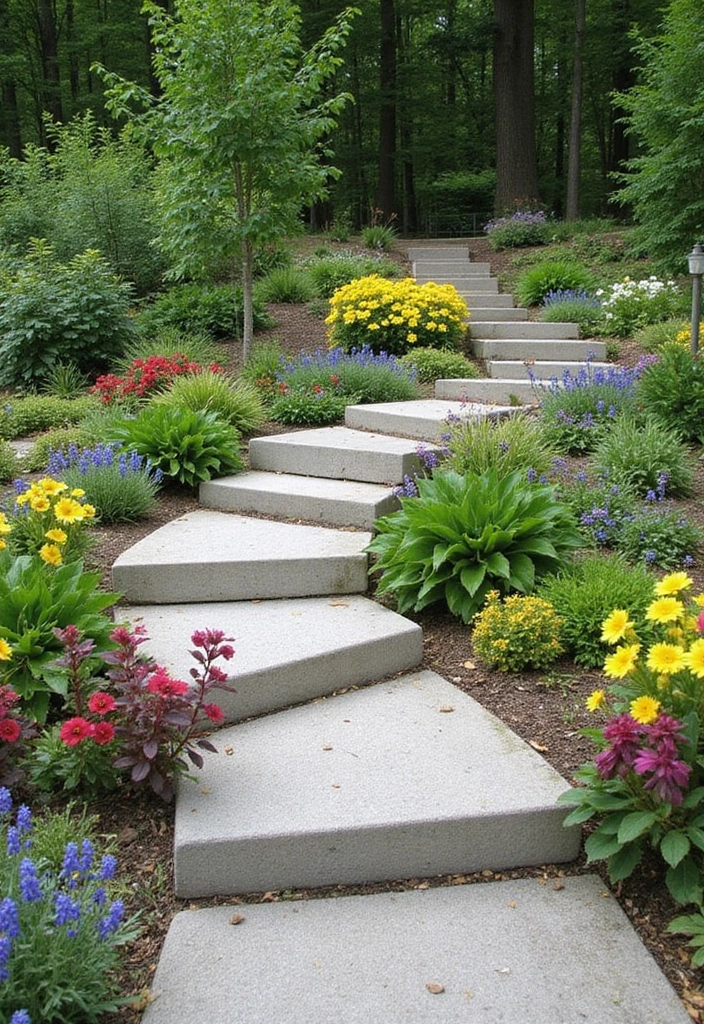 30 Creative Garden Path Ideas That Lead to Pure Beauty 23 30 Creative Garden Path Ideas That Lead to Pure Beauty - 23. Creative Cinder Block Paths