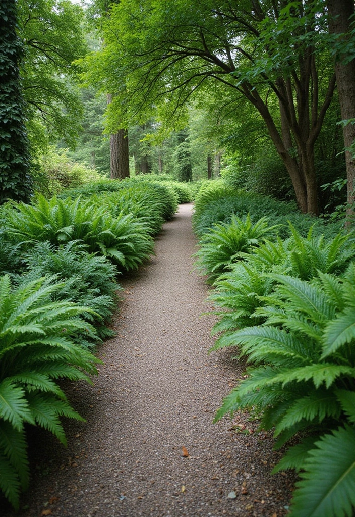 30 Creative Garden Path Ideas That Lead to Pure Beauty 26 30 Creative Garden Path Ideas That Lead to Pure Beauty - 26. Fern-Lined Paths