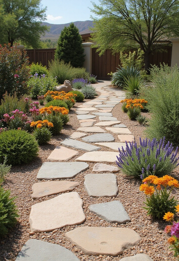 30 Creative Garden Path Ideas That Lead to Pure Beauty 29 30 Creative Garden Path Ideas That Lead to Pure Beauty - 29. Drought-Resistant Stone Paths