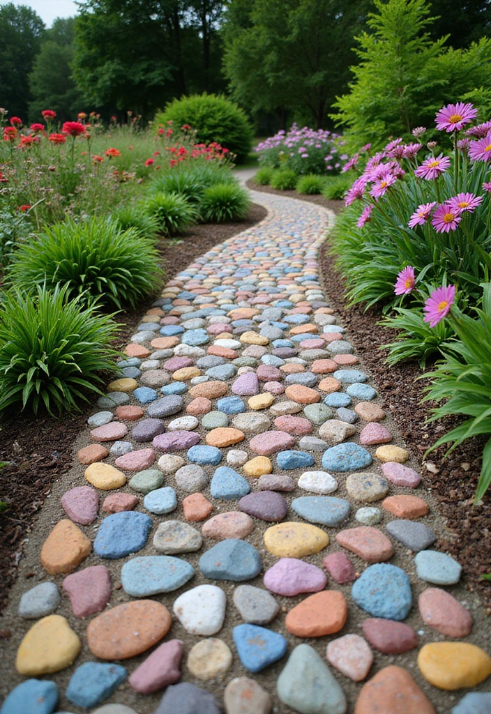 30 Creative Garden Path Ideas That Lead to Pure Beauty 7 30 Creative Garden Path Ideas That Lead to Pure Beauty - 7. Pebble Mosaic Designs