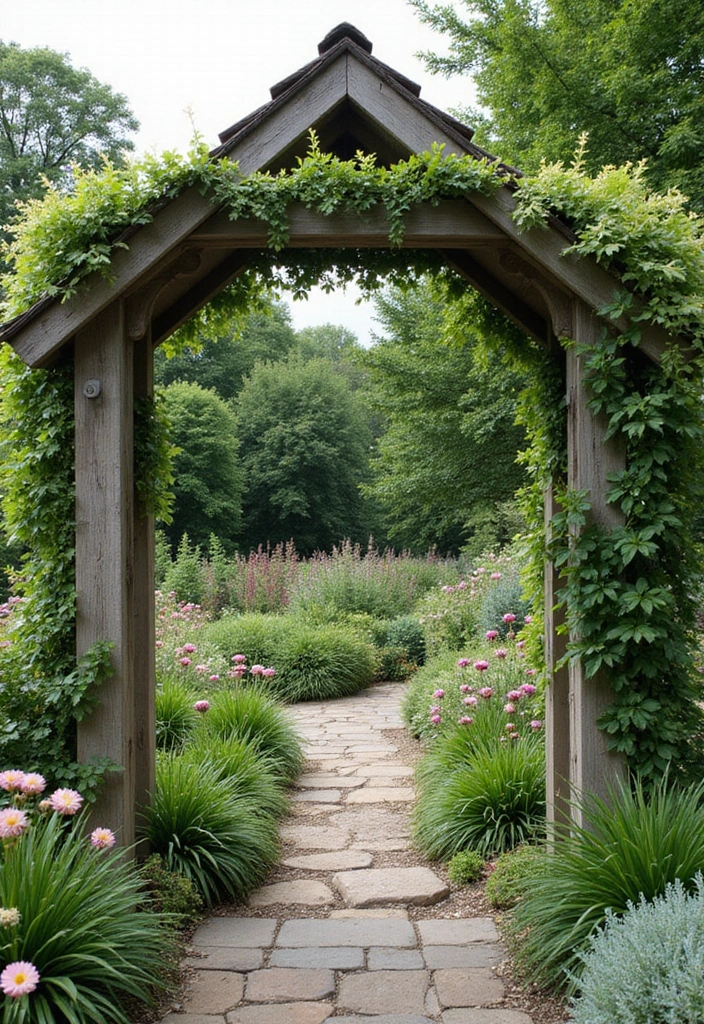 30 Creative Sleepers in Garden Ideas for Modern Outdoor Spaces 13 30 Creative Sleepers in Garden Ideas for Modern Outdoor Spaces - 13. Sleepers as Garden Arches