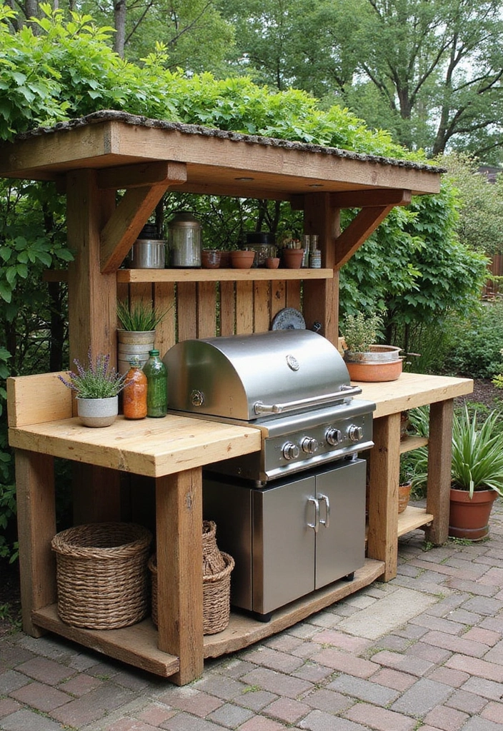 30 Creative Sleepers in Garden Ideas for Modern Outdoor Spaces 19 30 Creative Sleepers in Garden Ideas for Modern Outdoor Spaces - 19. Sleepers in Outdoor Kitchens