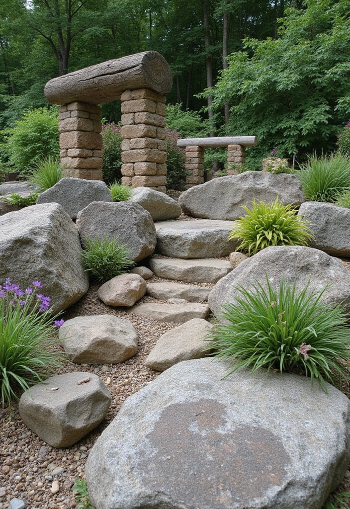 30 Creative Sleepers in Garden Ideas for Modern Outdoor Spaces 21 30 Creative Sleepers in Garden Ideas for Modern Outdoor Spaces - 21. Sleepers for Rock Gardens