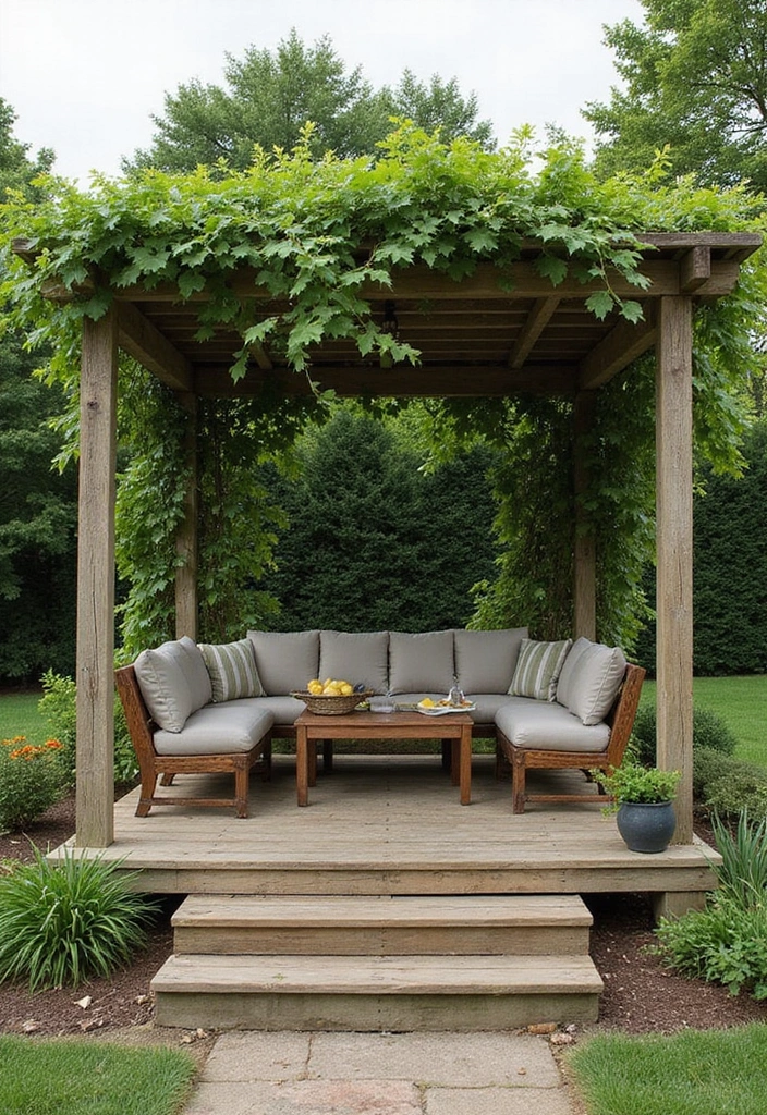 30 Creative Sleepers in Garden Ideas for Modern Outdoor Spaces 22 30 Creative Sleepers in Garden Ideas for Modern Outdoor Spaces - 22. Sleepers for Shade Structures