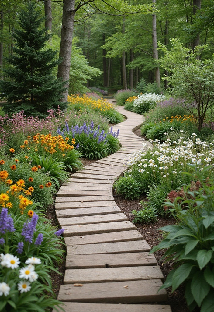 30 Creative Sleepers in Garden Ideas for Modern Outdoor Spaces 28 30 Creative Sleepers in Garden Ideas for Modern Outdoor Spaces - 28. Sleepers for Organic Pathways