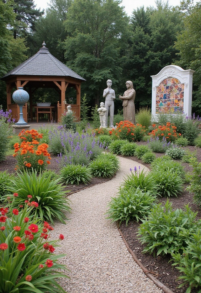 30 Enclosed Garden Ideas That Create Private Retreats 13 30 Enclosed Garden Ideas That Create Private Retreats - 13. Outdoor Art Installations