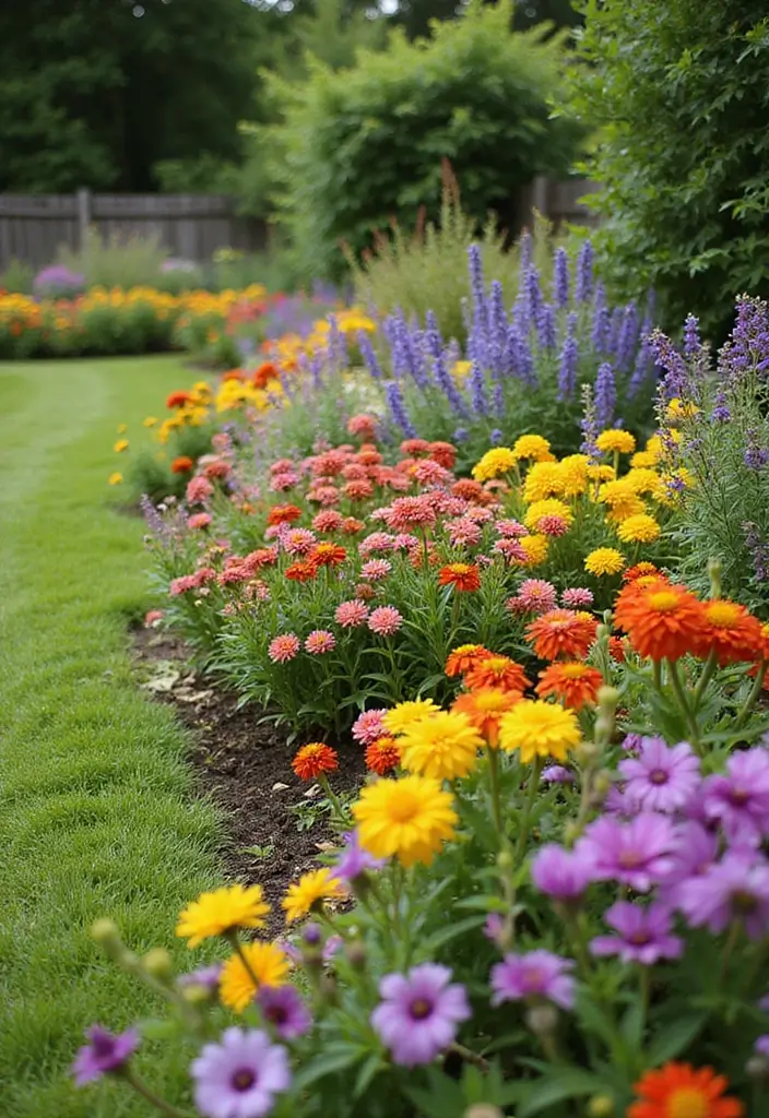 30 Enclosed Garden Ideas That Create Private Retreats 16 30 Enclosed Garden Ideas That Create Private Retreats - 16. Colorful Plant Borders