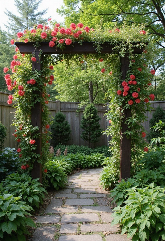 30 Enclosed Garden Ideas That Create Private Retreats 17 30 Enclosed Garden Ideas That Create Private Retreats - 17. Trellis with Hanging Plants
