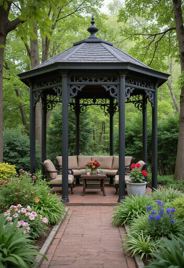 30 Enclosed Garden Ideas That Create Private Retreats 5 30 Enclosed Garden Ideas That Create Private Retreats - 5. Garden Gazebo Retreat