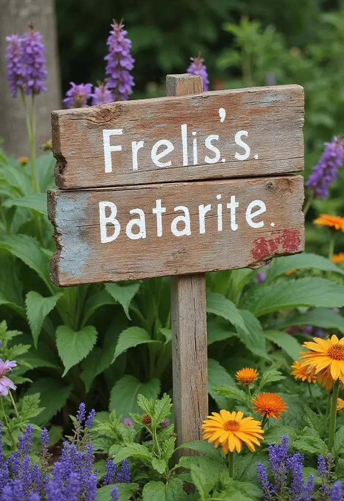 30 Front Yard Garden Ideas That Instantly Boost Curb Appeal 28 30 Front Yard Garden Ideas That Instantly Boost Curb Appeal - 28. Custom Garden Signs