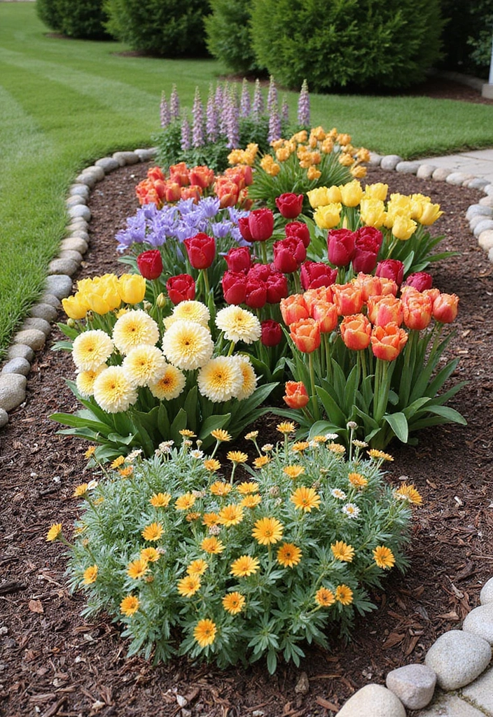 30 Front Yard Garden Ideas That Instantly Boost Curb Appeal 8 30 Front Yard Garden Ideas That Instantly Boost Curb Appeal - 8. Creative Flower Beds