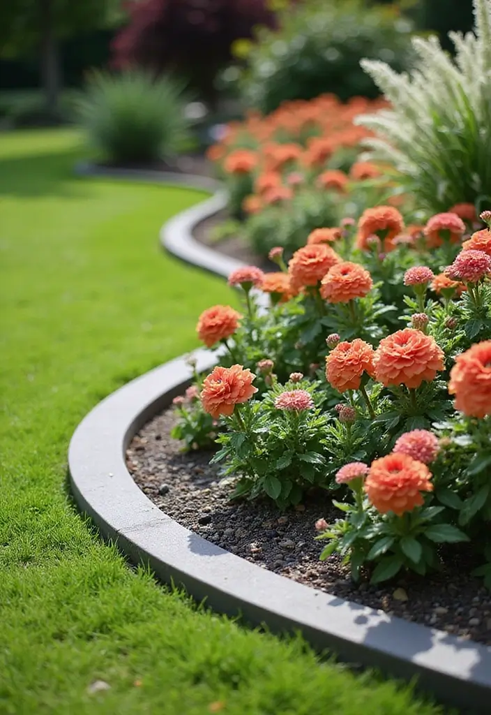 30 Garden Border Ideas That Instantly Upgrade Your Yard 18 30 Garden Border Ideas That Instantly Upgrade Your Yard - 18. Low Maintenance Synthetic Edging