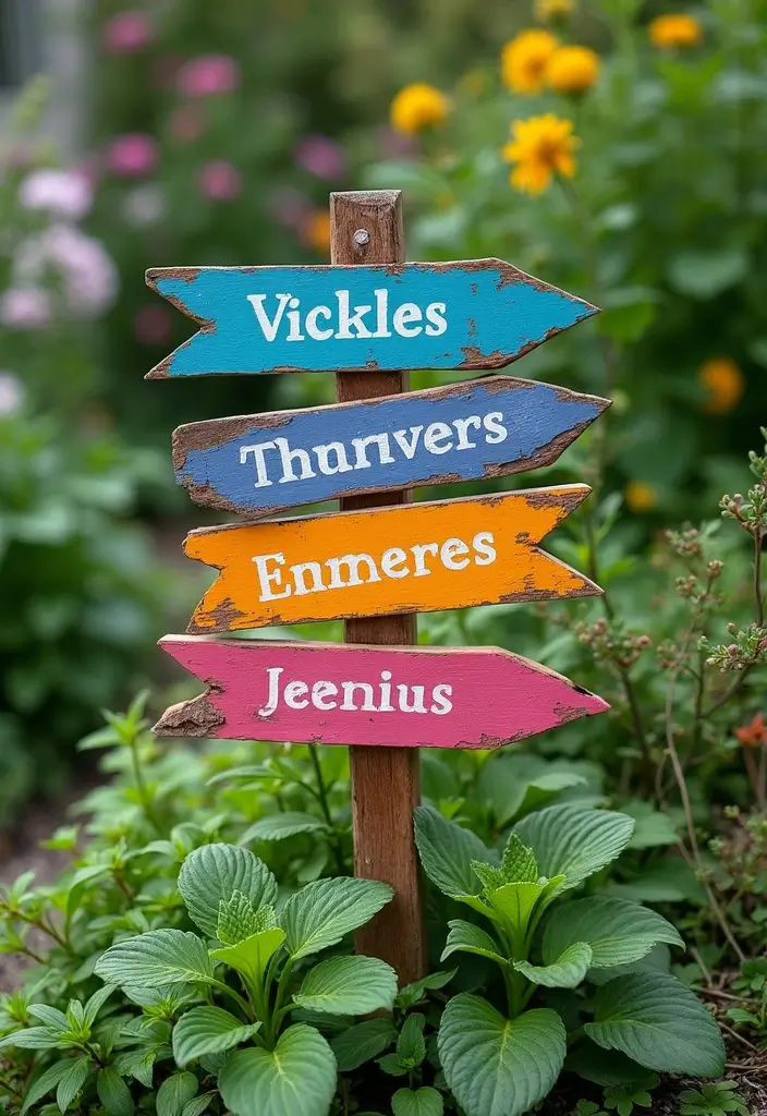 30 Garden Border Ideas That Instantly Upgrade Your Yard 21 30 Garden Border Ideas That Instantly Upgrade Your Yard - 21. Creative Signage Borders