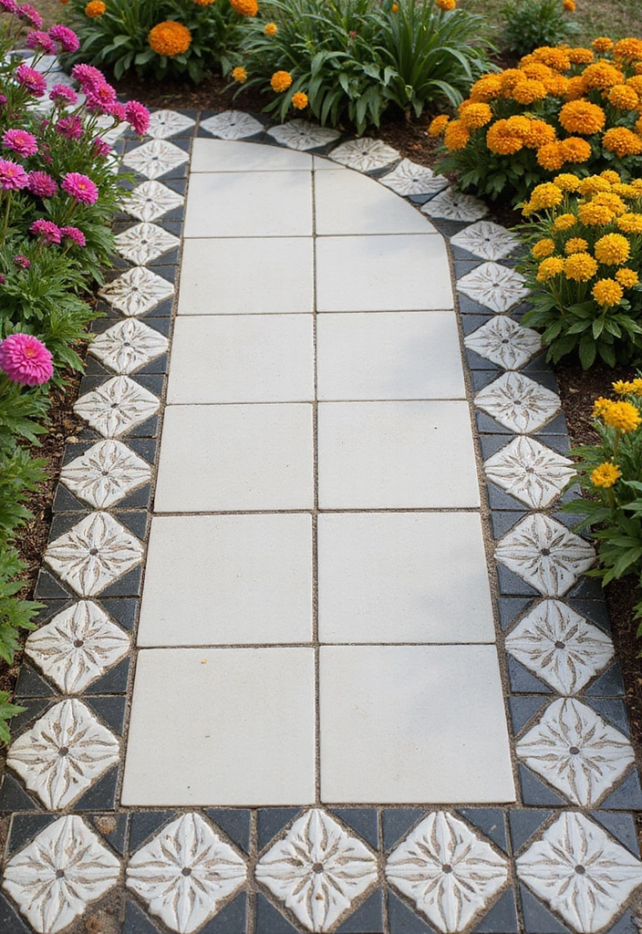30 Garden Border Ideas That Instantly Upgrade Your Yard 24 30 Garden Border Ideas That Instantly Upgrade Your Yard - 24. Chic Tile Borders