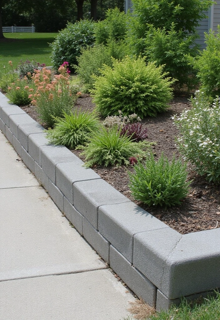 30 Garden Border Ideas That Instantly Upgrade Your Yard 25 30 Garden Border Ideas That Instantly Upgrade Your Yard - 25. Concrete Block Borders