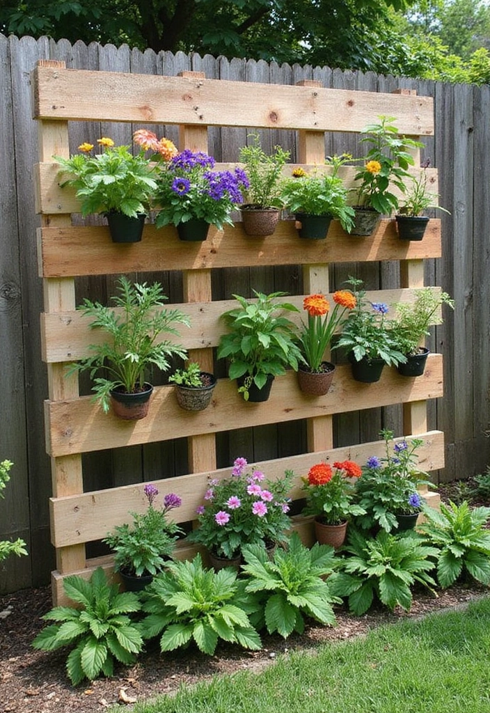 30 Garden Border Ideas That Instantly Upgrade Your Yard 3 30 Garden Border Ideas That Instantly Upgrade Your Yard - 3. Vertical Pallet Garden