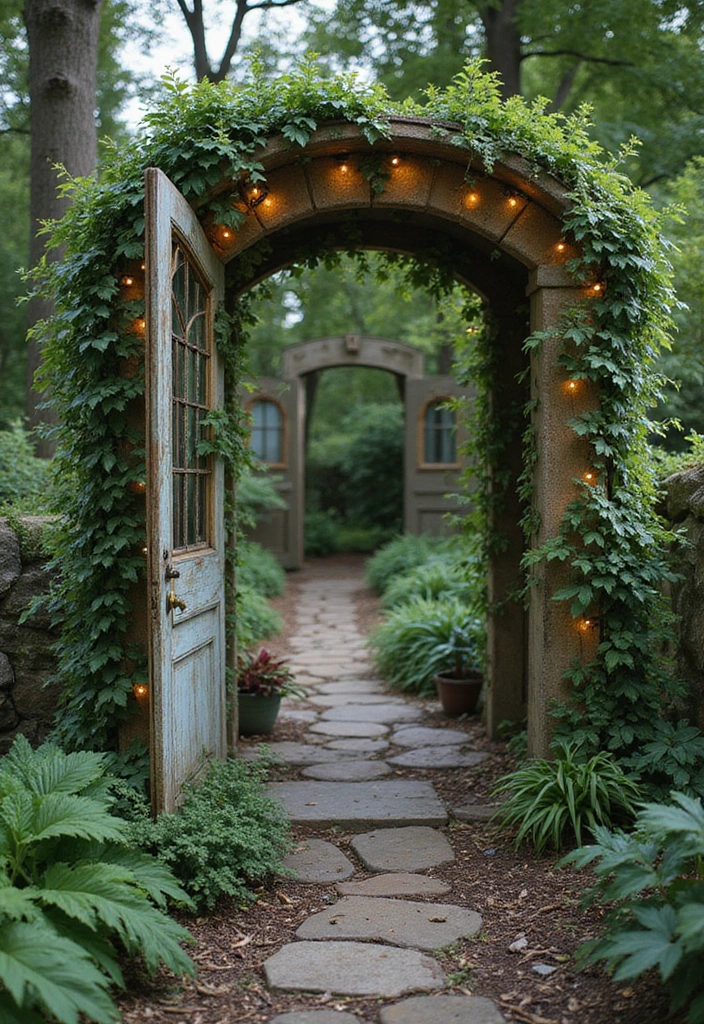30 Garden Decor Ideas That Instantly Refresh Any Space 23 30 Garden Decor Ideas That Instantly Refresh Any Space - 23. Upcycled Door Frames as Garden Arches