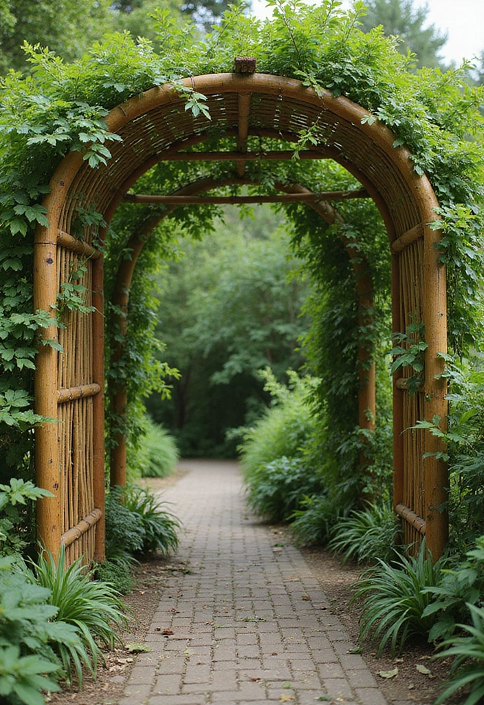 30 Garden Decor Ideas That Instantly Refresh Any Space 8 30 Garden Decor Ideas That Instantly Refresh Any Space - 8. Natural Material Trellises