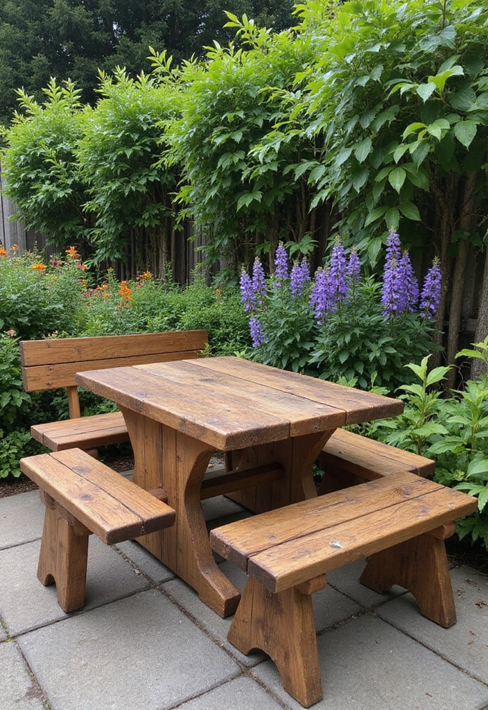 30 Garden Decor Ideas That Instantly Refresh Any Space 9 30 Garden Decor Ideas That Instantly Refresh Any Space - 9. Reclaimed Wood Furniture