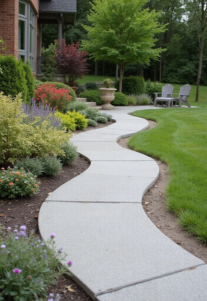 30 Garden Edging Ideas That Create a Polished Look 10 30 Garden Edging Ideas That Create a Polished Look - 10. Concrete Edging