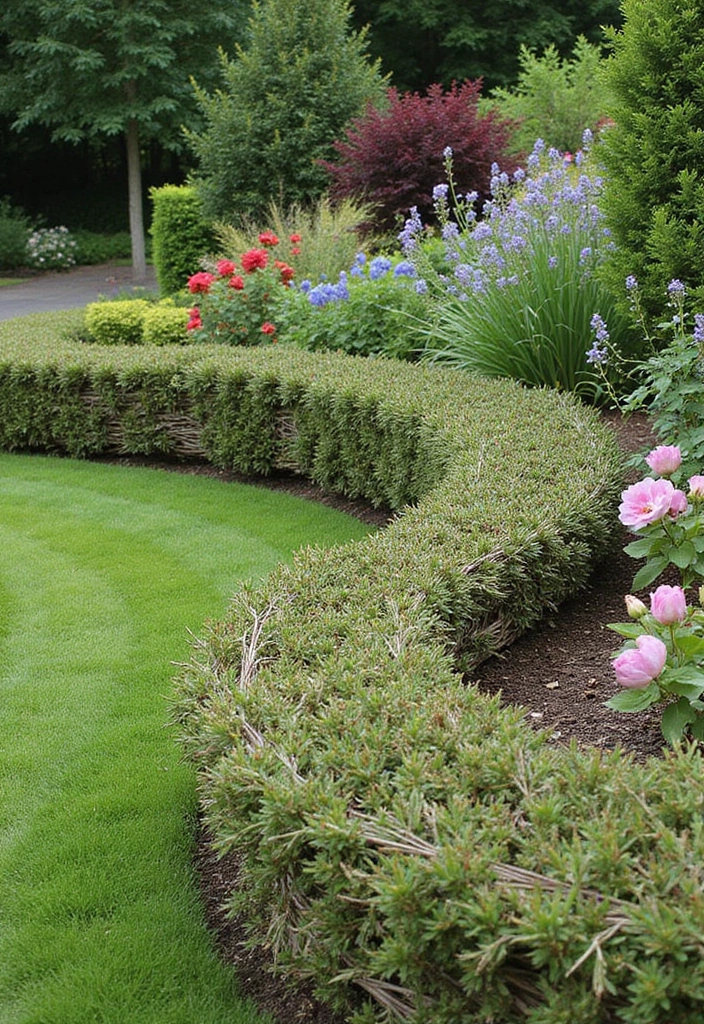 30 Garden Edging Ideas That Create a Polished Look 14 30 Garden Edging Ideas That Create a Polished Look - 14. Woven Willow Edging